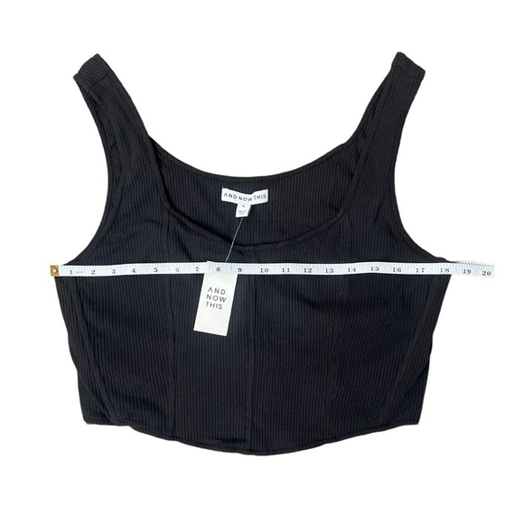 And Now This Black Wire Crop Top NWT - Size XL - Picture 6 of 7